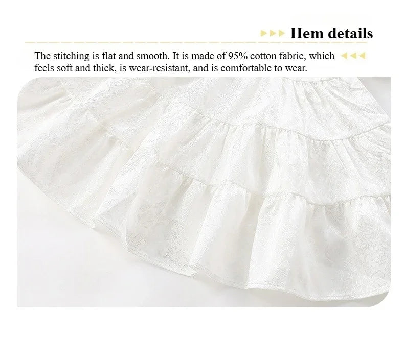 2025 New Girls Princess Dress Summer Fashion Toddler Elegant Party Dress