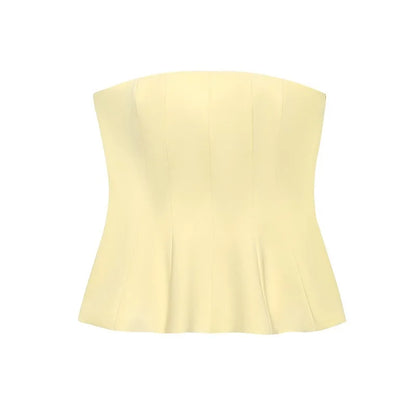 Off Shoulder Crop Top Woman Sexy Backless Corset Top Female White Pink Bustier Tops Woman 2025 Camisole Tube Tops Women