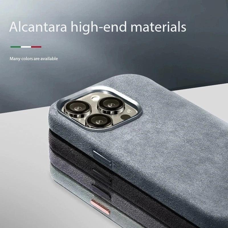 Magsafe Case for iPhone 16 17 Pro Max 15 14 Luxury Magnetic Magnetic Supercar Interior Leather Magnet Phone Cape