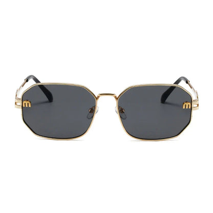 High Quality Rectangle Sunglasses Fashion Brand Designer Vintage Glasses Metal Frame Eyewear UV400 Gafas De Sol Mujer 308393