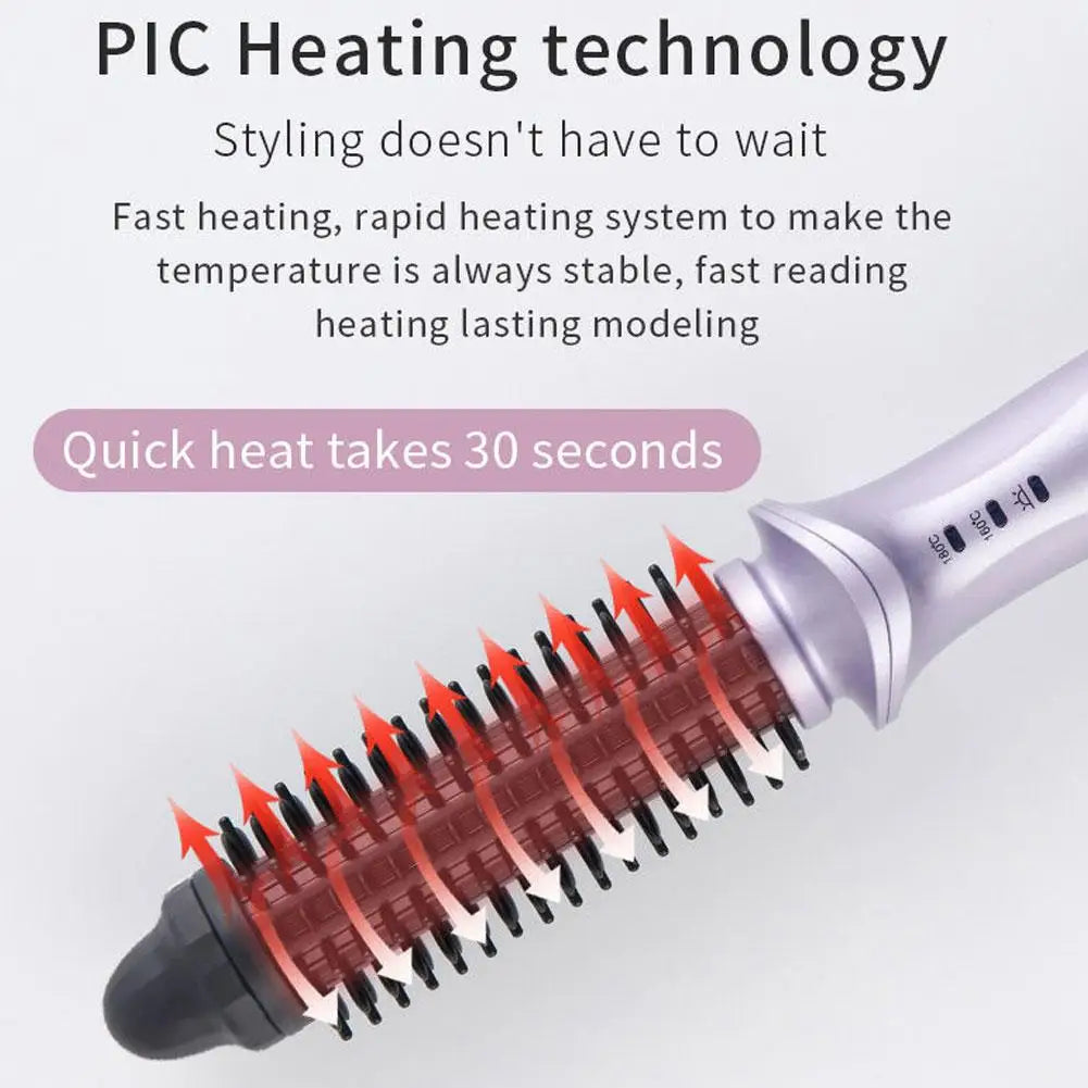 Auto Rotating Curling Iron Wand - 2-in-1 Hair Curler & Straightener, Adjustable Temperature, Travel Friendly