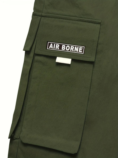 Plus Size Spring Summer Men Casual Cargo Pants Pockets Black Loose Out Door Elasticity Sports Oversize Pants 46 48 50 52
