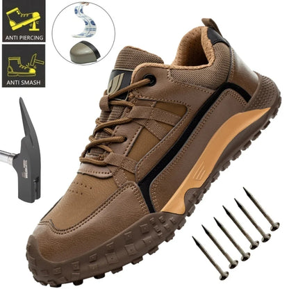 Lightweight Men Safety Botas Men Work Safety Shoes Anti-puncture Steel Toe Cap Non Slip Work Sneakers Male Tactical Boots