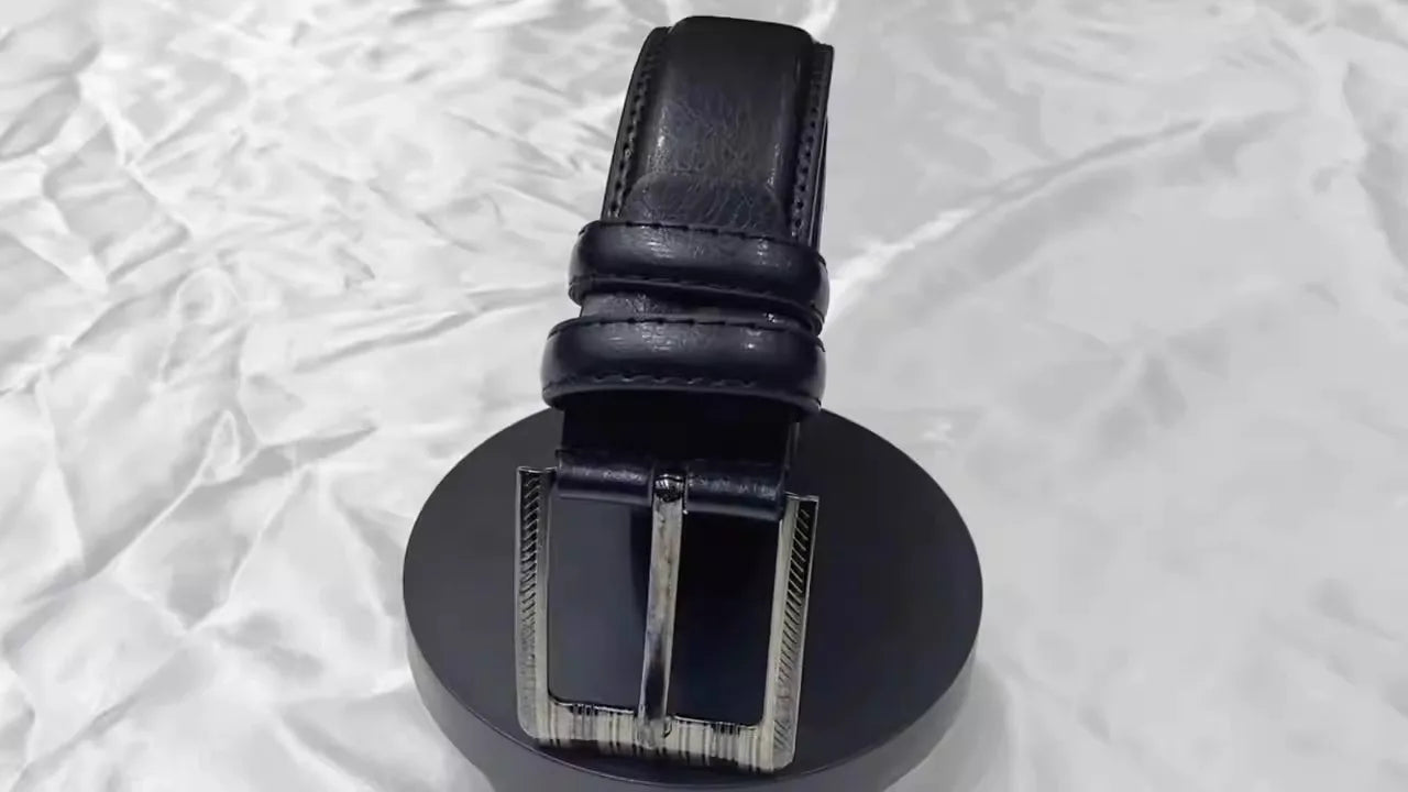 2-Pack Men's Business Pin Buckle Belts | Daily Commute Style & Festival Gift Set, Genuine Leather