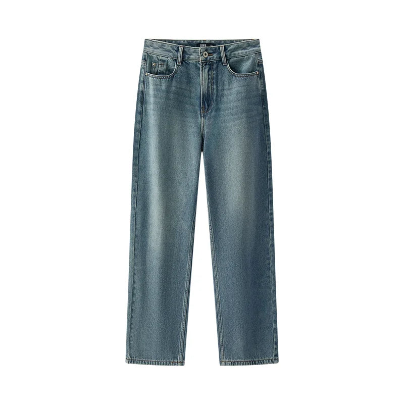 Semir Jeans Women Vintage Long Trousers 2025 New Spring Wide-leg Trousers Comfortable Soft Versatile Trousers