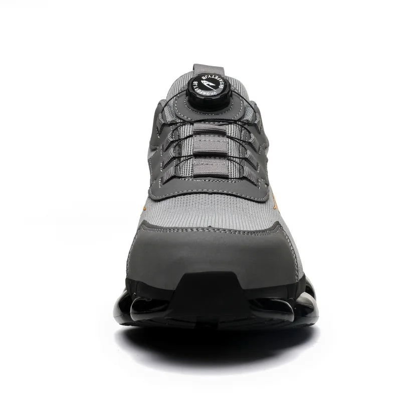 Rotary Buckle Work Safety Shoes For Men and Women Air Soft Sole Lightweight Protective Work Sneakers Men Breathable Boots