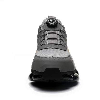 Rotary Buckle Work Safety Shoes For Men and Women Air Soft Sole Lightweight Protective Work Sneakers Men Breathable Boots