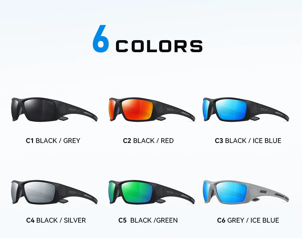 Outdoor Sports Polarized Sunglasses Men's Fishing TR90 Frame UV Protection Lens Shield Sun Glasses Women Eyewear with Box