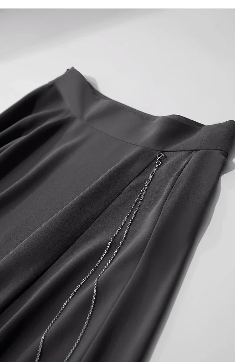 Minimalist Office Lady Skirts Women 2025 New Summer Solid Loose Asymmetric Large A-line Skirt Female Fashion 12542168