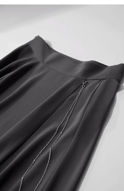Minimalist Office Lady Skirts Women 2025 New Summer Solid Loose Asymmetric Large A-line Skirt Female Fashion 12542168