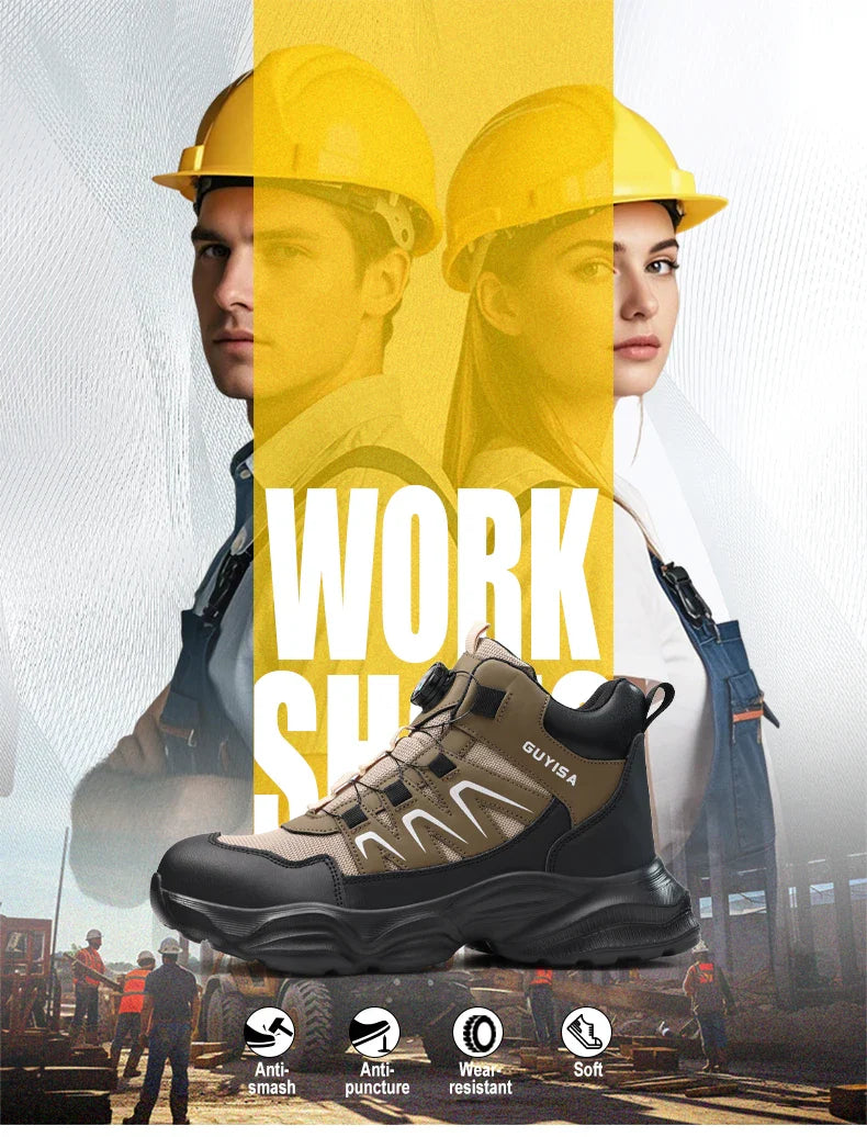 High-top men's work shoes and workwear series for all four seasons