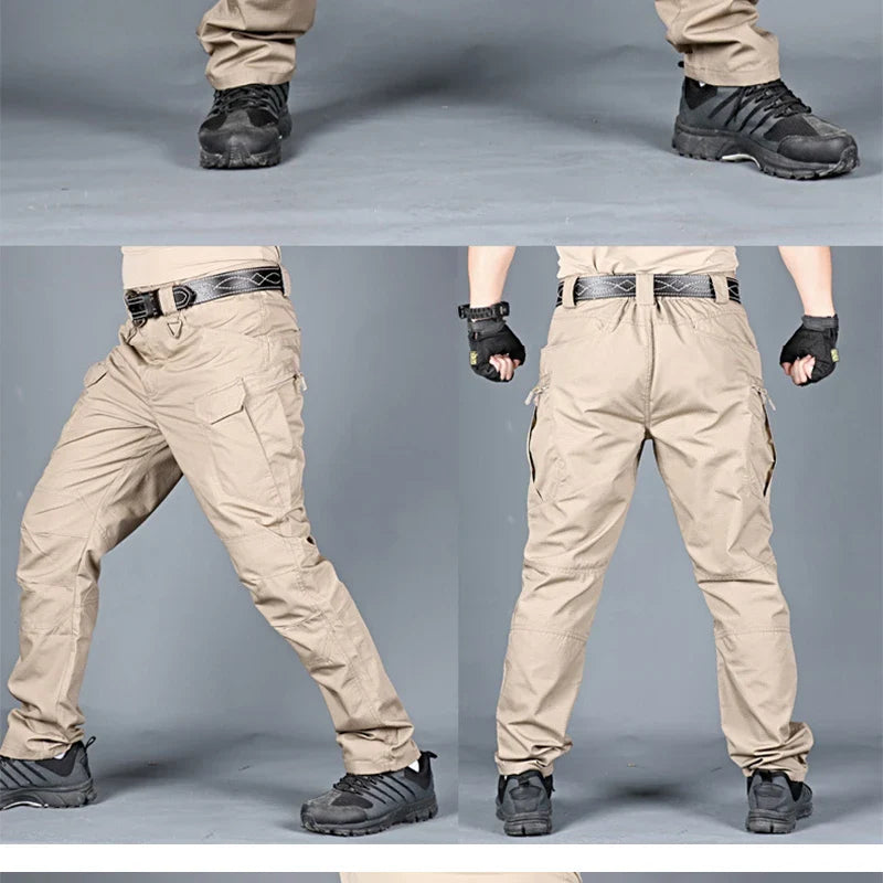 New Casual Tactical Pants Men Cargo Pants Multi Pockets Safari Style Trousers Waterproof Male Streetwear Hiking Plus Size S-6XL