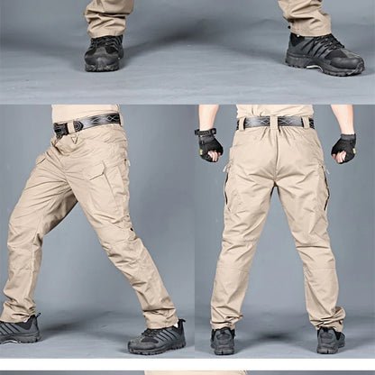 New Casual Tactical Pants Men Cargo Pants Multi Pockets Safari Style Trousers Waterproof Male Streetwear Hiking Plus Size S-6XL