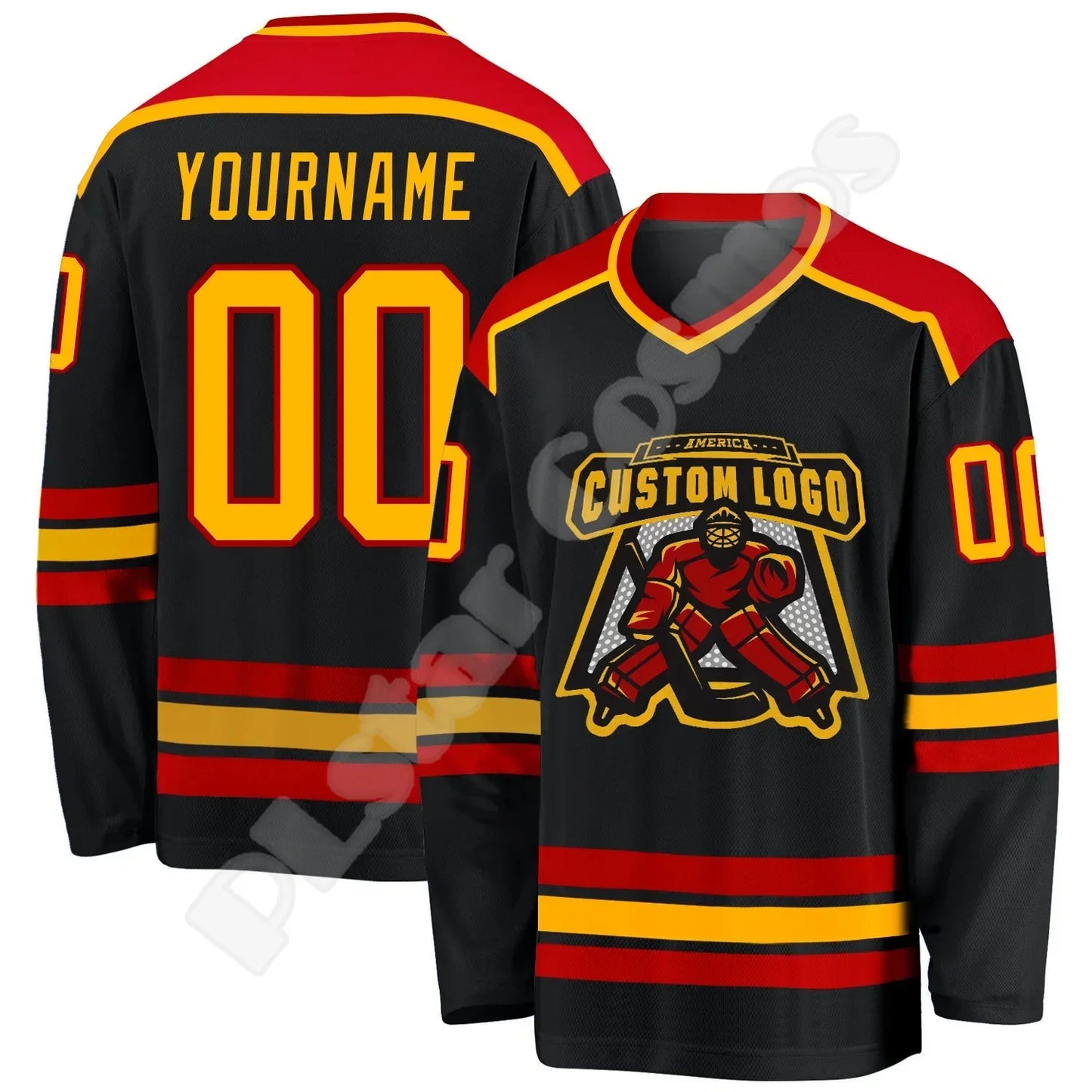 NewFashion Hockey Jersey Custom Name Team Logo Number Colorful Pullover Long Sleeves 3DPrint Harajuku Casual Funny Sweatshirts A