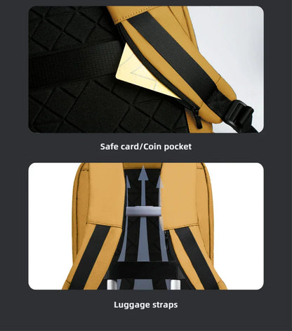 Thin Male Work Backpack Multifunctional Fashion 15.6 In Laptop Backpack Casual Waterproof Business Travel Daypack