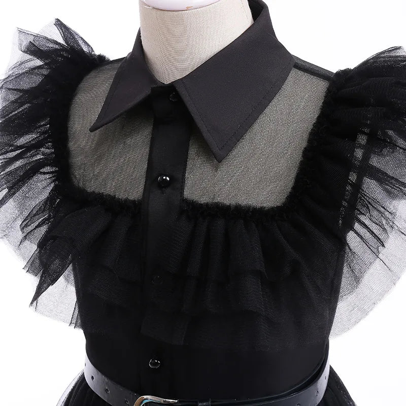 birthday Party Dress For Girl Kids graduation party Costumes Black Sleeveless Gothic Dresses 2026 Teenage Girls evening wedding