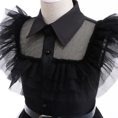 birthday Party Dress For Girl Kids graduation party Costumes Black Sleeveless Gothic Dresses 2026 Teenage Girls evening wedding