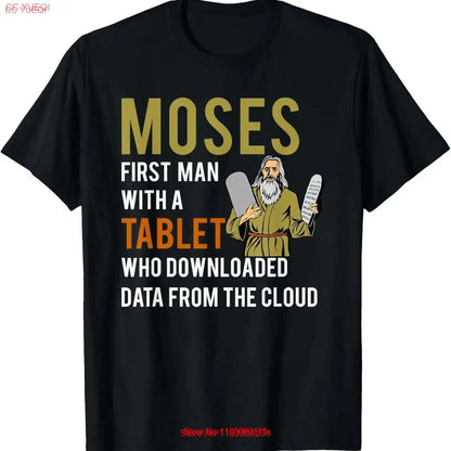 Funny Jewish Passover Moses Tablet Data Cloud Computing T Shirt vintage Washed Comfortable designer clothes homme Soft  Stylish