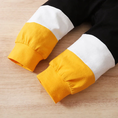 Newborn Baby Boy 2PCS Clothes Set Patchwork Long Sleeve T-shirt Top+Pants Set Autumn Sport Casual Outfit for Toddlers 0-2 Years