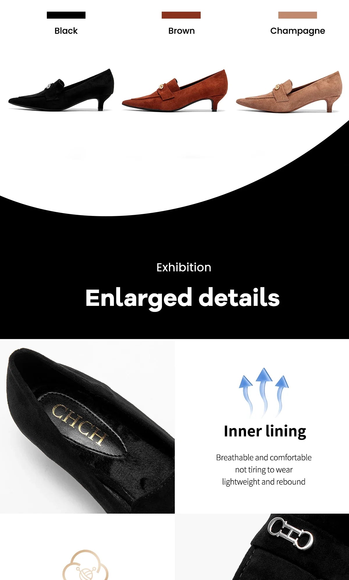 Woman's Heel Shoes New Retro Suede Women's Shallow Mouth Pointed Shoes Girls Business Low Heel Le Fu Shoes