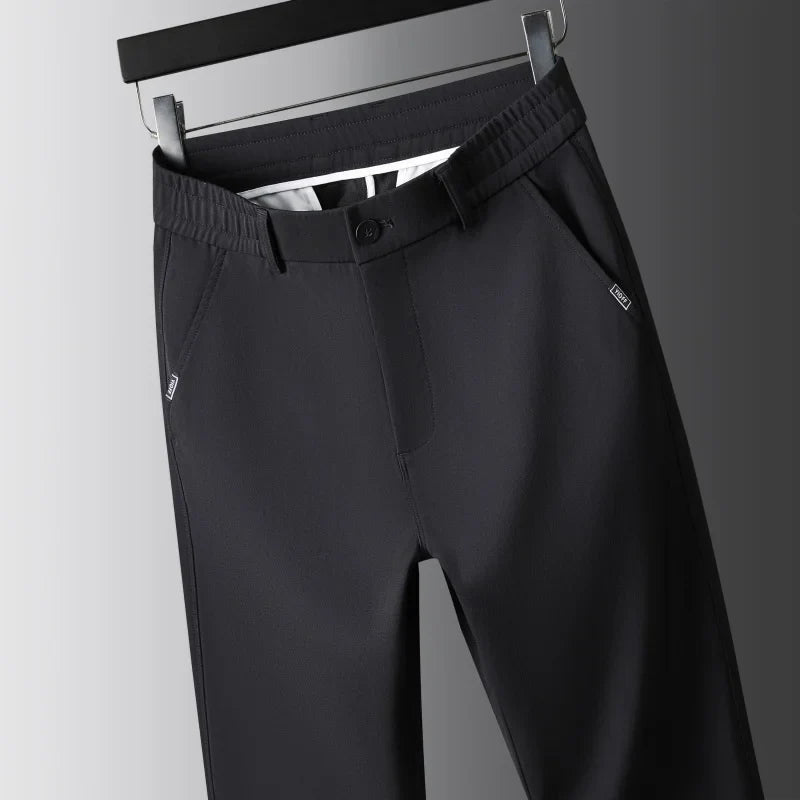 Spring Autumn Male Casual Pants Korean Mens Clothing Business Straight Work Trousers Solid Color Classic Versatile Man Pants