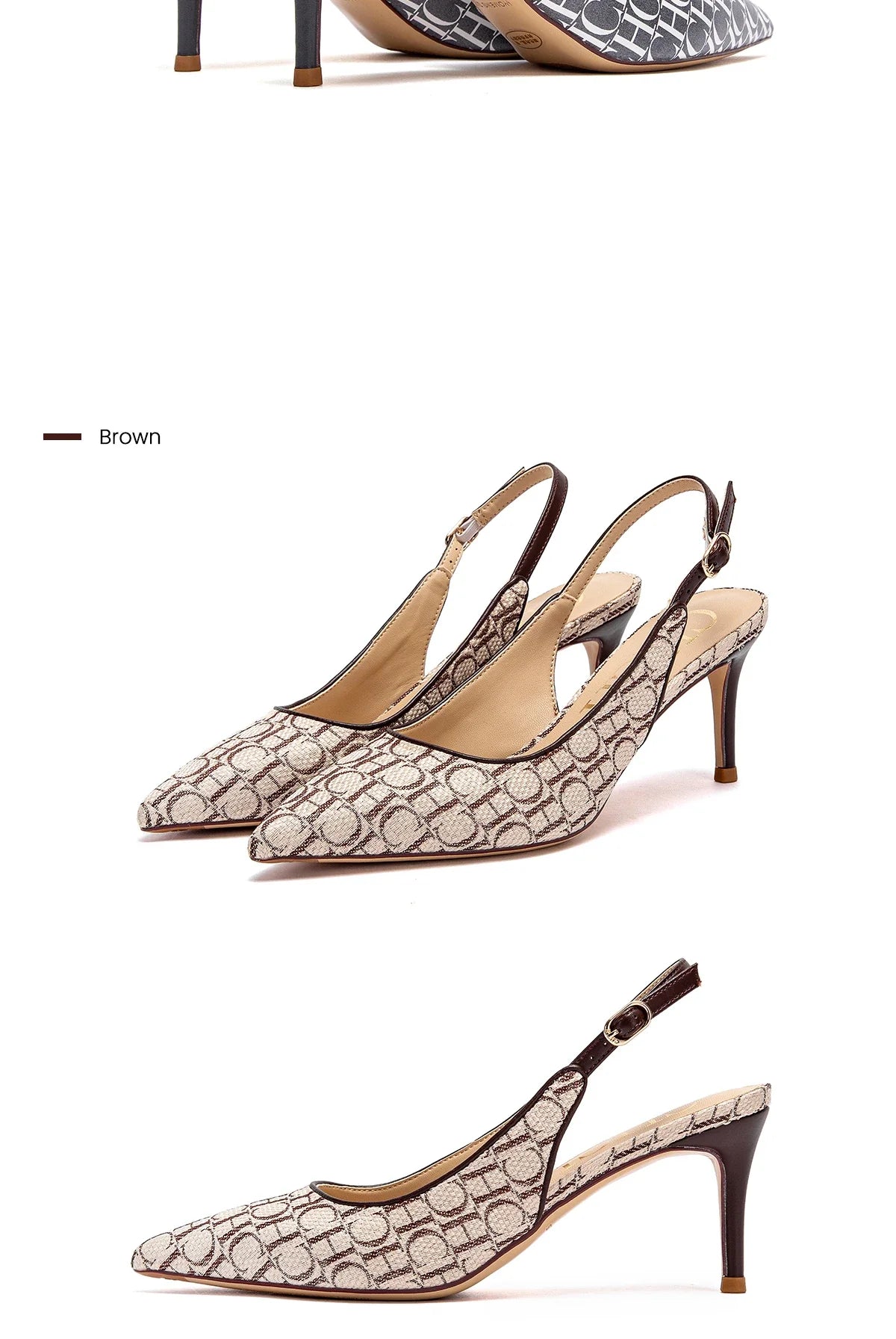 2024 Heels Women's 7cm High Heels Ankle Strap Heeled Sandals Wedding Party Dress Shoes