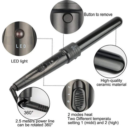 5 In 1 Professional Hair Curling Lron Hair Waver Pear Flower Cone Electric Hair Curler Roller Curling Wand