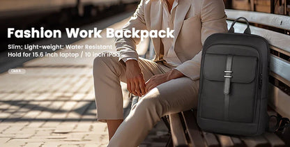 Heroic Knight Thin Male Work Backpack Multifunctional Fashion 15.6 In Laptop Backpack Casual Waterproof Business Travel Daypack