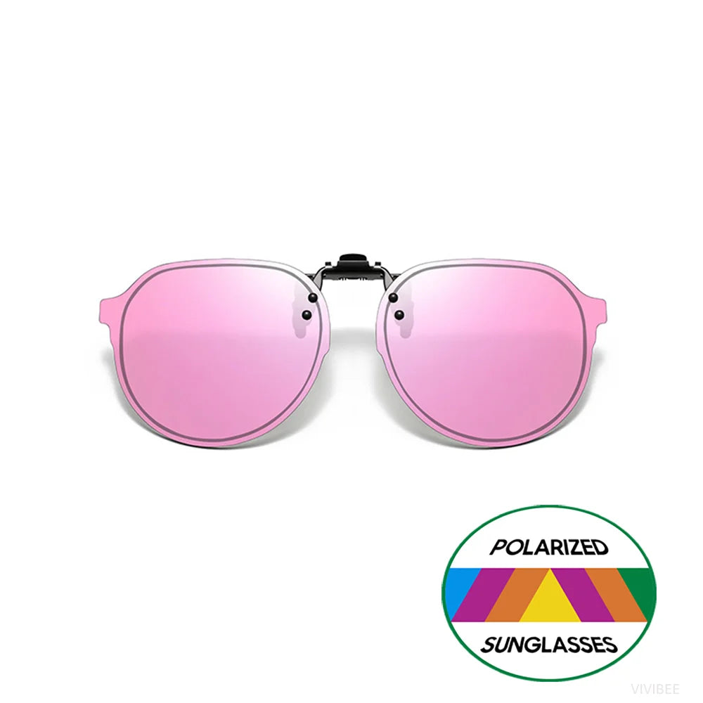 Flip Up Clip on Sunglasses Polarized Men Driving Women Fishing UV400 Night Vision Sun Glasses Clips Universal Goggles