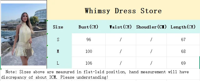 Stunning Shiny Ruffles Lace Up Mini Dress Women's Chic Loose Hollow Out A-line Pleated Vestidos Lady Summer Party Gowns 2025 New