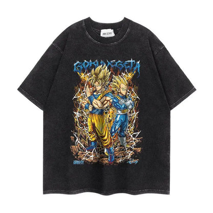 T-shirt Man Women Vintage Washed Short Sleeve Tee Streetwear Loose Casual Top Summer Y2k 2026
