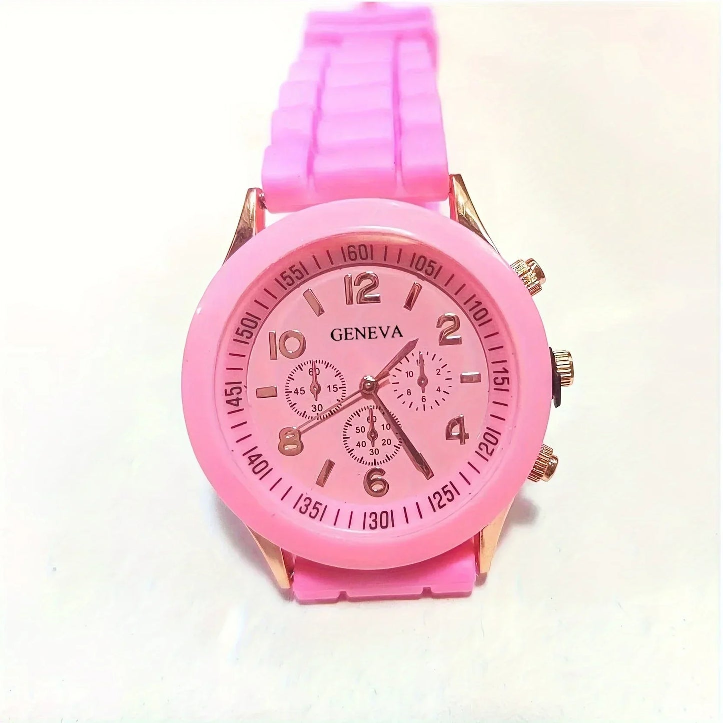 Stylish Round Pointer Quartz Watch, Triple Dial Silicone Watchband Sports Wristwatch For Women And Men, Ideal choice for Gifts