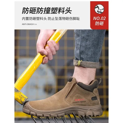 New Insulation 6KV Safety Shoes Men-Anti-Smash,Anti-Pierce Scald-Proof Welding Boots, Indestructible Work Boots for Men, Durable