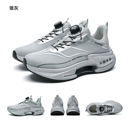 Family carbon plate running shoes for Boys Big Boys Student rotating button Technology TPU+ Popcorn high pop sneakers for girls