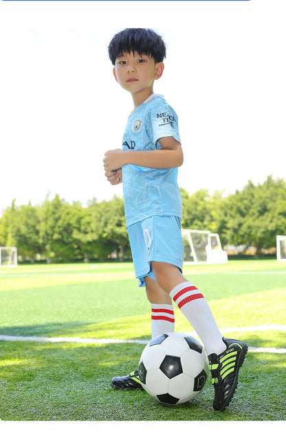 Green Children Turf Soccer Shoes Cheap Football Cleats Training Football Boots Kids Futsal Shoes Sneaker for Boy botas de fútbol