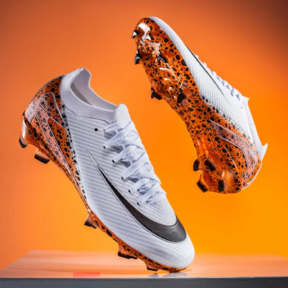 New Men Football Boots Professional Boys Soccer Shoes Ankle Sports Shoes Non-Slip TF/FG Match Sneakers Unisex Comfortable
