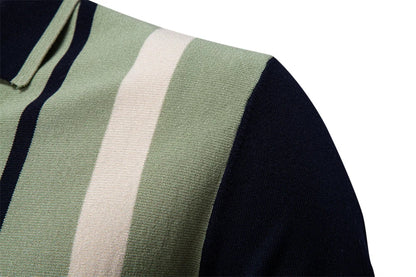 Brand Men's Striped Mesh Polo Shirt for High Quality Breathable Fabric Stylish Casual Male Polo Shirts ﻿