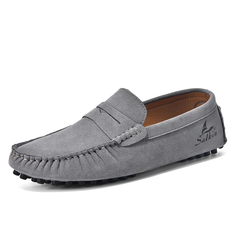 Quality Men's Suede Slip On Loafers Fashion Lightweight Breathable Wallking Driving Shoes Comfort fashion Outdoor Men's Sneakers