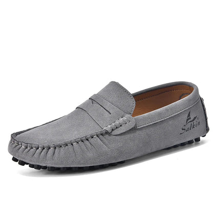 Quality Men's Suede Slip On Loafers Fashion Lightweight Breathable Wallking Driving Shoes Comfort fashion Outdoor Men's Sneakers
