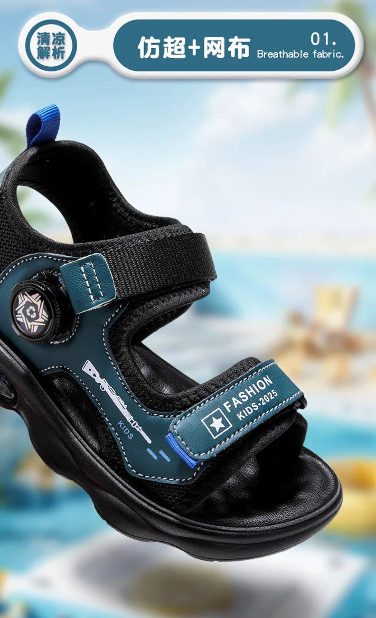 Summer New Air Cushion Sandals Children's Sports and Leisure Shoes Teenagers and Children Outdoor Water Beach Quick Drying Shoes