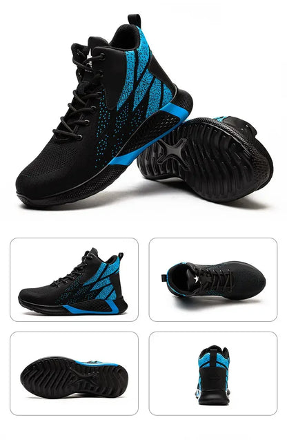 Fashion Security Protective Shoes High Top Safety Shoes Men Anti smashing Anti Puncture Work Shoes Men Work Safety Boots
