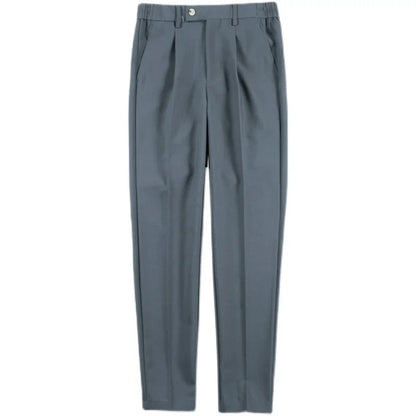 Men Slim British Style Suits Pants Business Casual Trousers Male Solid Fit Trousers High Quality Man Formal Wear Suit Pants 36