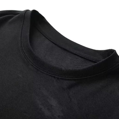 Gengar Printing Tee Pure Cotton T-shirt Men's 2026 Summer Fashion Oversize Street Casual Y2K Tops Streetwear Clothing