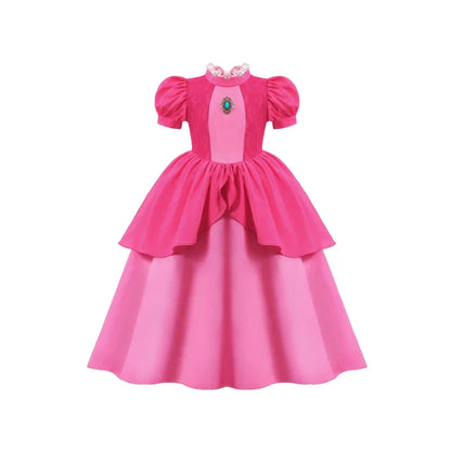 Vestido de Luxo Princesa Branca de Neve com Capa para Meninas Fantasia Infantil Cosplay de Fada Roupa de Carnaval para Crianças Vestido de Halloween