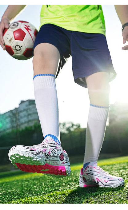 Kids Youth Soccer Cleats Football Shoes Men Non Slip Breathable Lightweight Training Sneakers Boys Children Football Match Boots