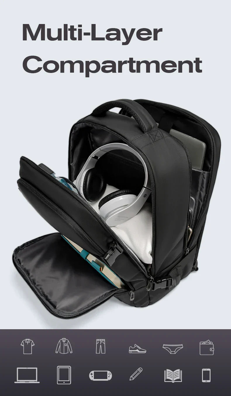 New Design Large Capacity Oxford Men 15.6 inch Laptop Backpack Softback Business Waterproof Backpacks with USB Charing