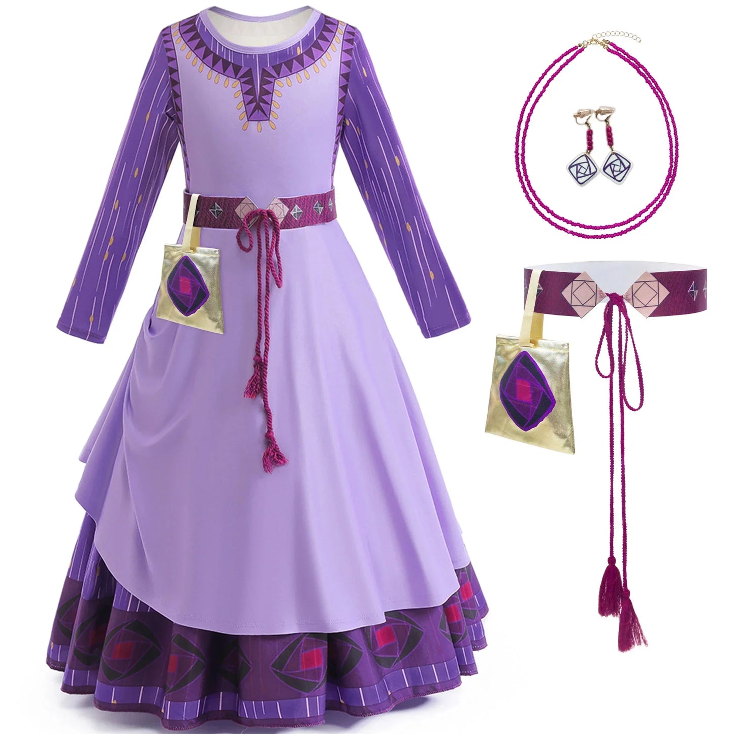 New Girls Carnival Wish Queen Amaya Cosplay Costume For Kids Birthday Party Princess Dress UP Children Role Play Fancy Outfits