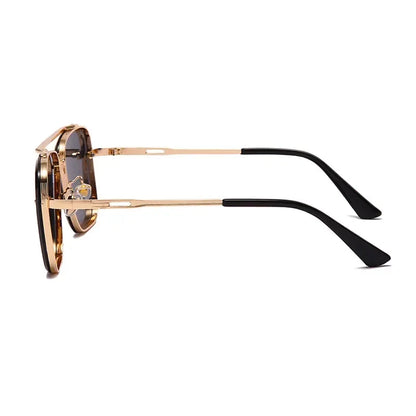 Sunglasses Cool Men Vintage Luxury Brand Design Metal Sun Glasses Women