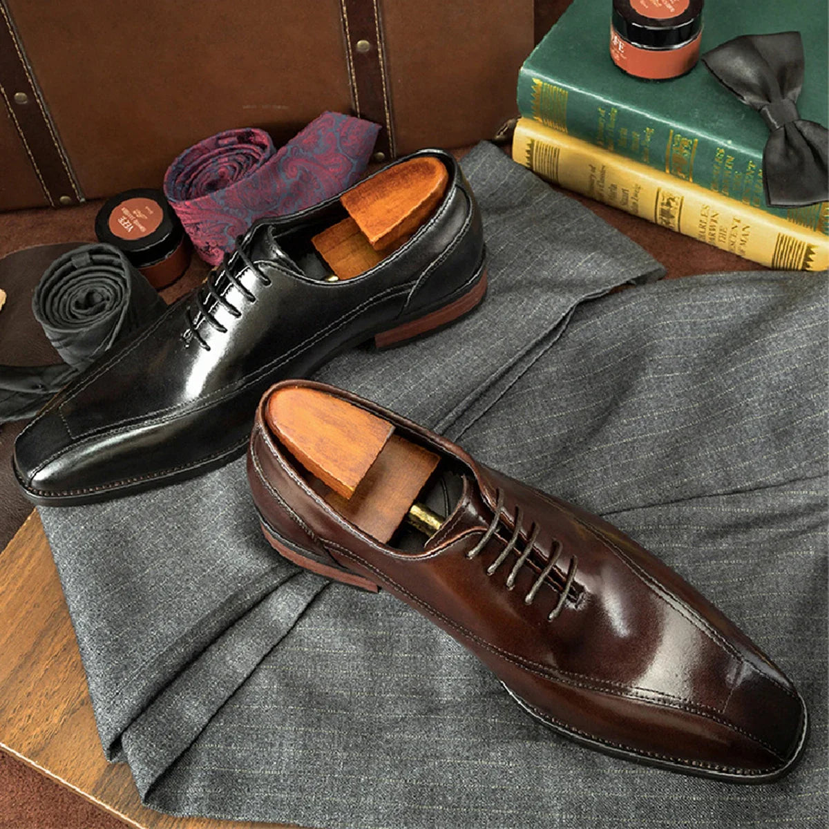 Trendy Oxfords Dress Shoes 2025 Office Formal Footwear for Party And Wedding Full Grain Leather Office Shoes for Men
