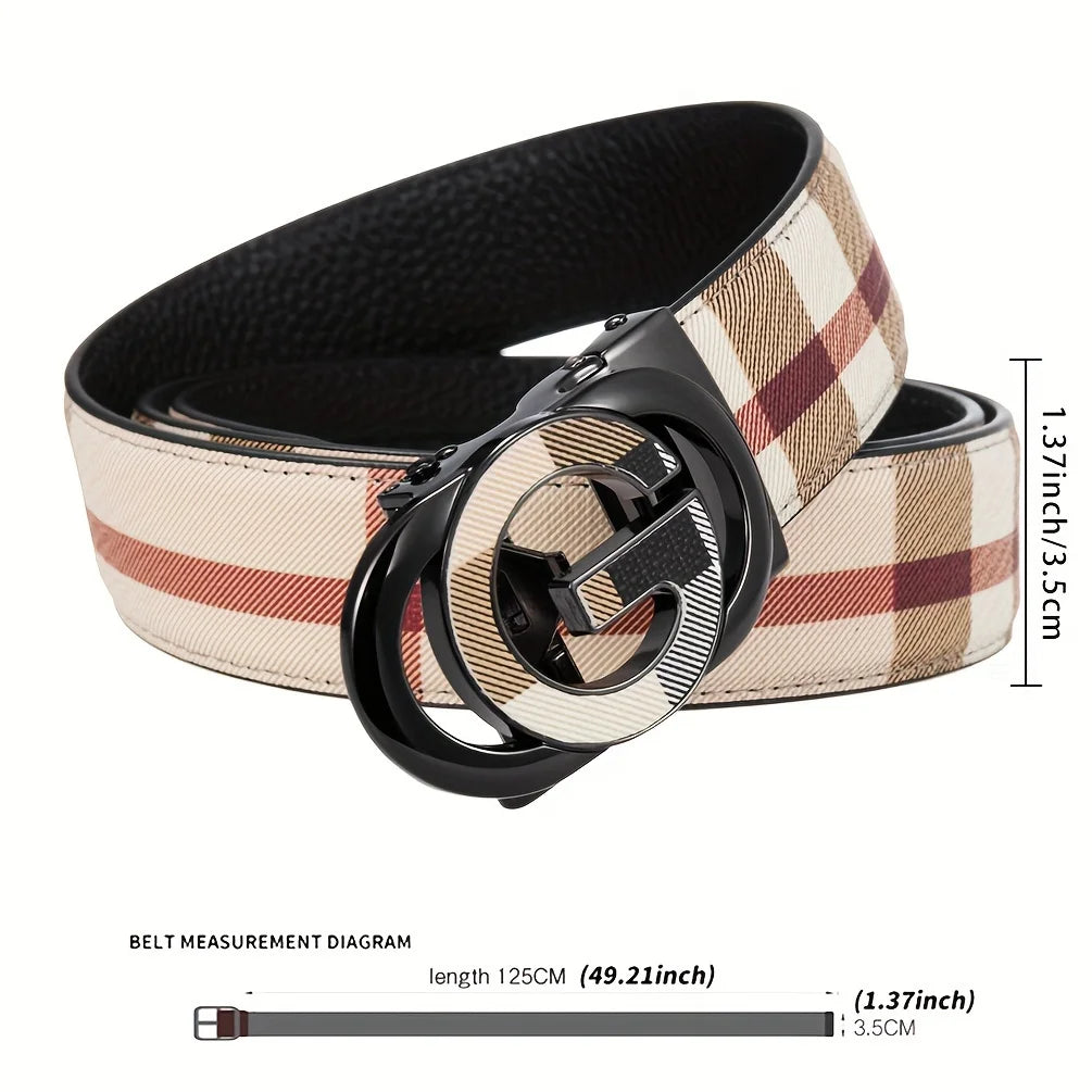 Men's Luxury Leather Cowhide Belt Classic Design & Durable Buckle Perfect for Formal & Business Attire Belts for Men 2026 New